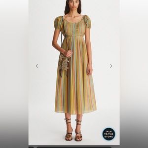 Tory burch pleated maxi dress